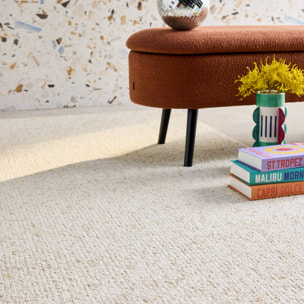 Tapis intérieur bouclette crème effet chiné WALTER