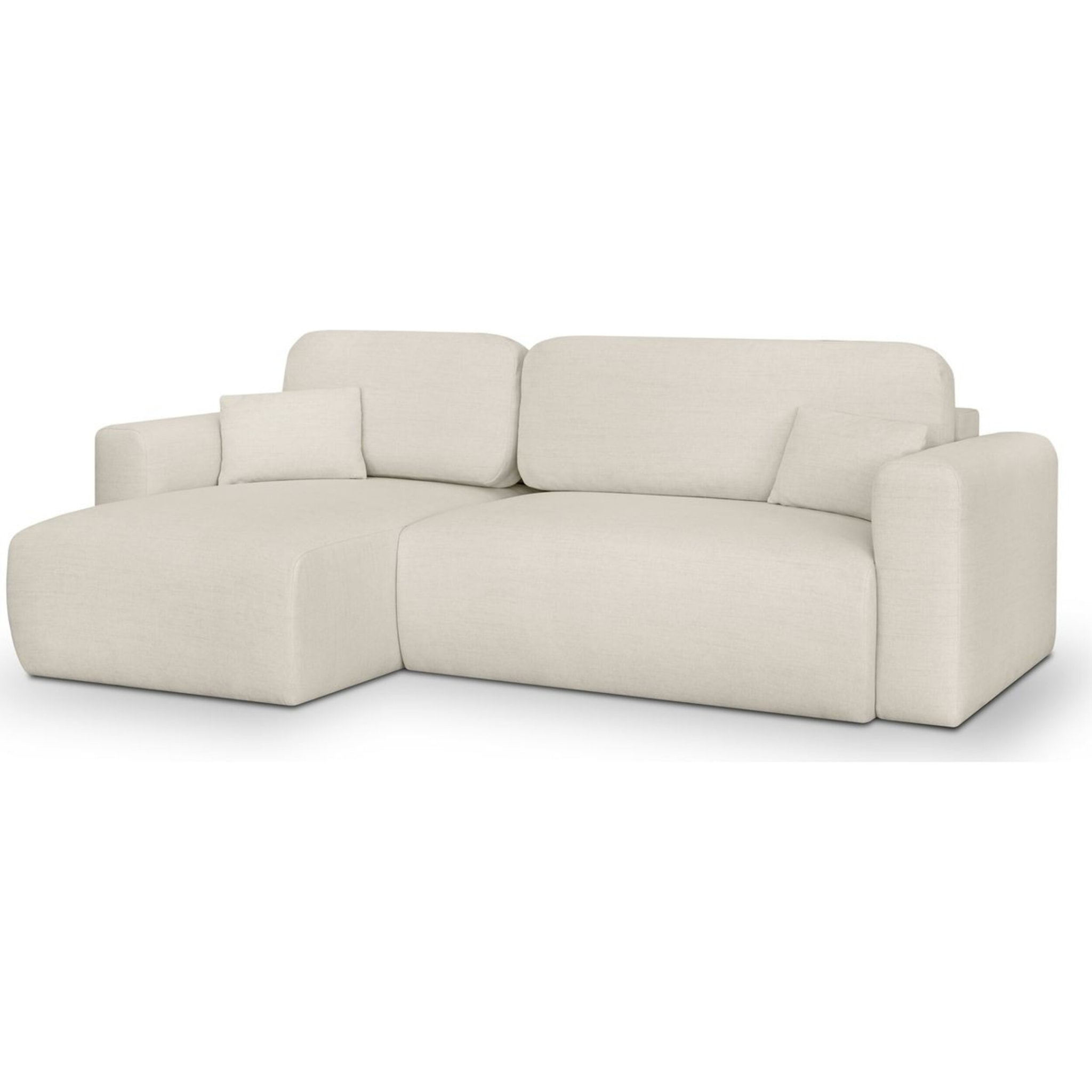 Canapé d'angle convertible 4 places en tissu - DAVIS