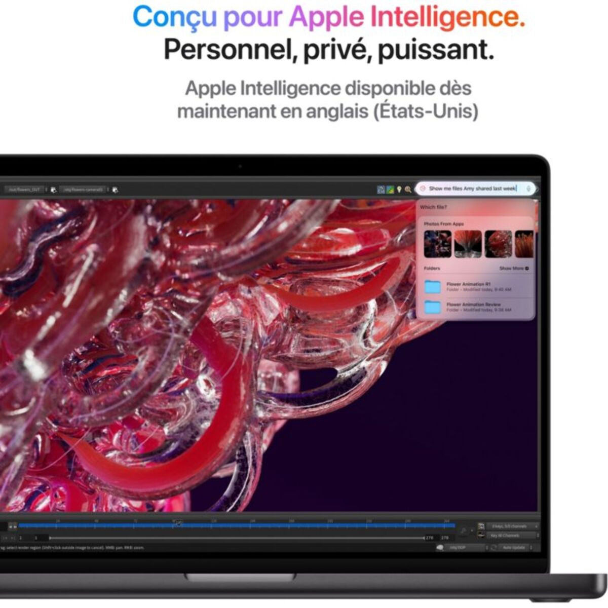 Ordinateur Apple MACBOOK Pro 16" Puce M4 Max CPU 14 / GPU 32 coeurs Mémoire RAM 36Go Stockage 1To SSD XDR Argent