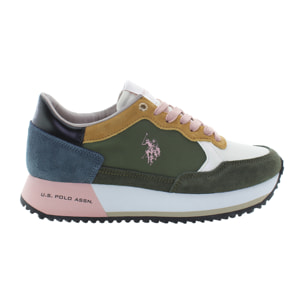 Sneakers U.S. Polo Assn. verde-bianco sporco