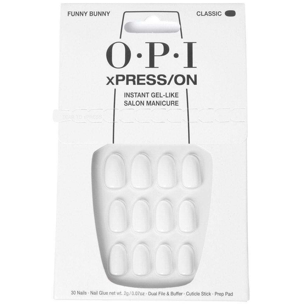 xPRESS-ON - Funny Bunny - Faux ongles réutilisables, effet gel - OPI