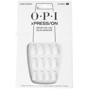 xPRESS-ON - Funny Bunny - Faux ongles réutilisables, effet gel - OPI