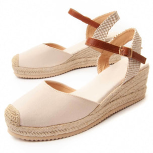 Alpargatas de cuña - Beige - Altura: 5 cm