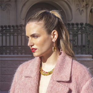 Pendientes Lux by Lux acabadoss en oro amarillo 18k