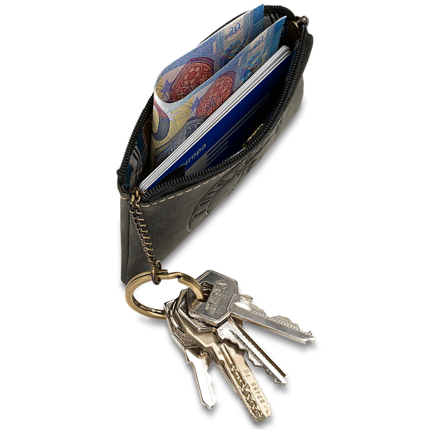 Monedero Piel Hombre Lois Brock Negro