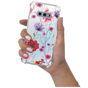 Coque Samsung Galaxy S10e anti-choc souple angles renforcés transparente Fleurs Multicolores Evetane