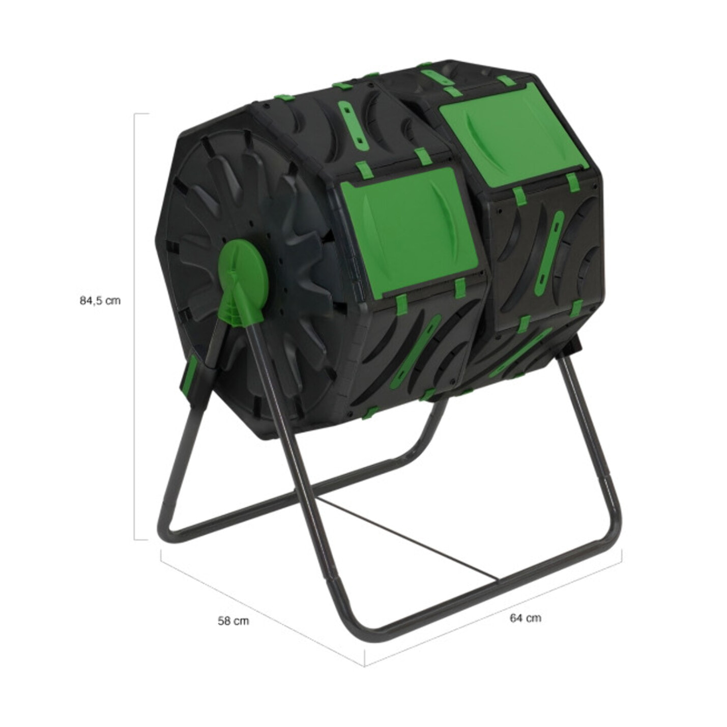 Bac de compostage rotatif double compartiments 140L