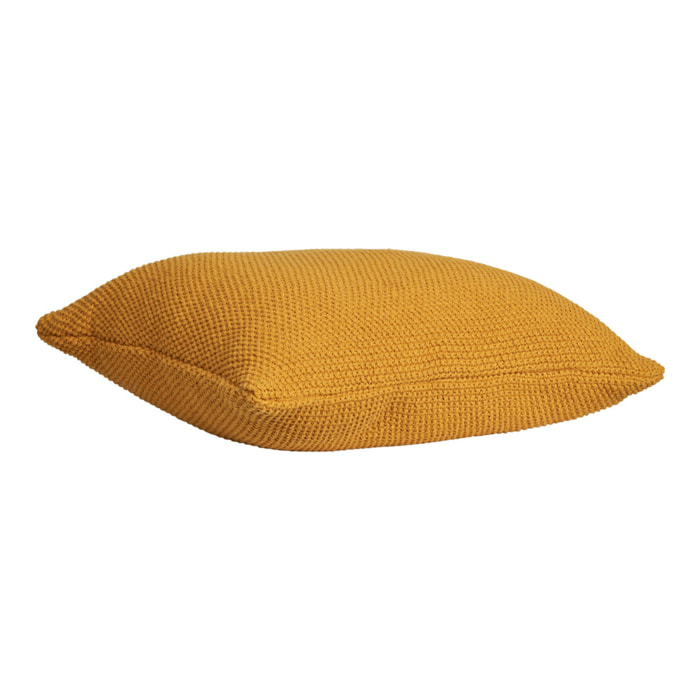 Cuscino Santos in cotone riciclato color ocra 45×45 cm