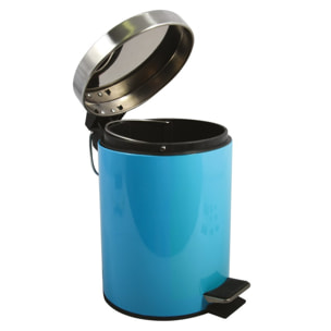 Poubelle à pédale Inox 5L Bleue MSV