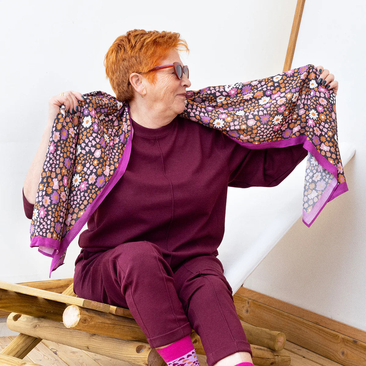 Pañuelo "Abuela eres la mejor" Flores