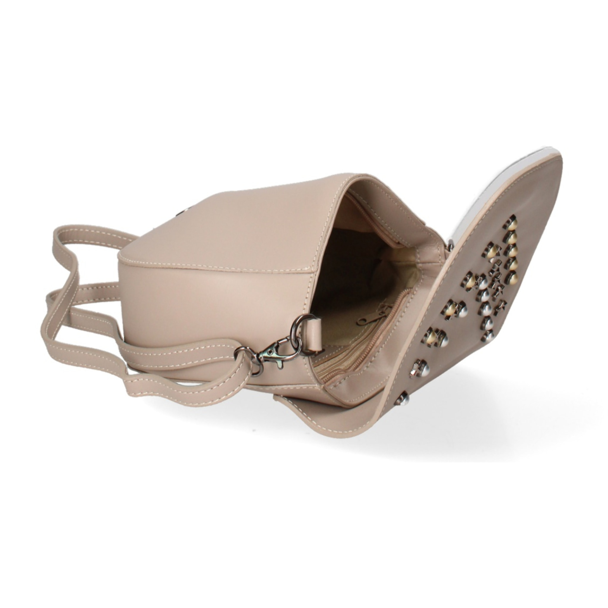 Borsa a spalla da donna Made in Italy - Modello Callisto - Pelle Ruga - 20.0 x 17.0 x 7.0 cm