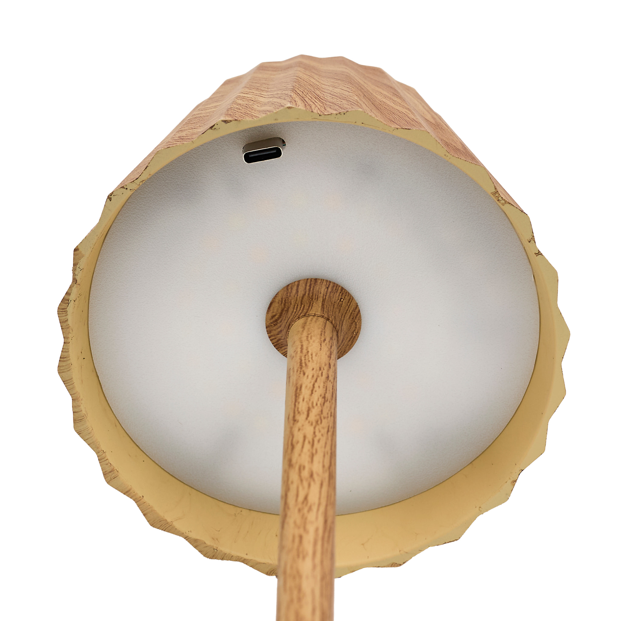 Lampe De Table Rechargeable Usb Bois Clair