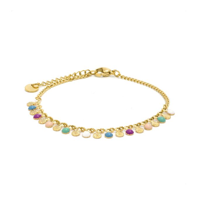 Pulsera acabada en oro amarillo de 18k