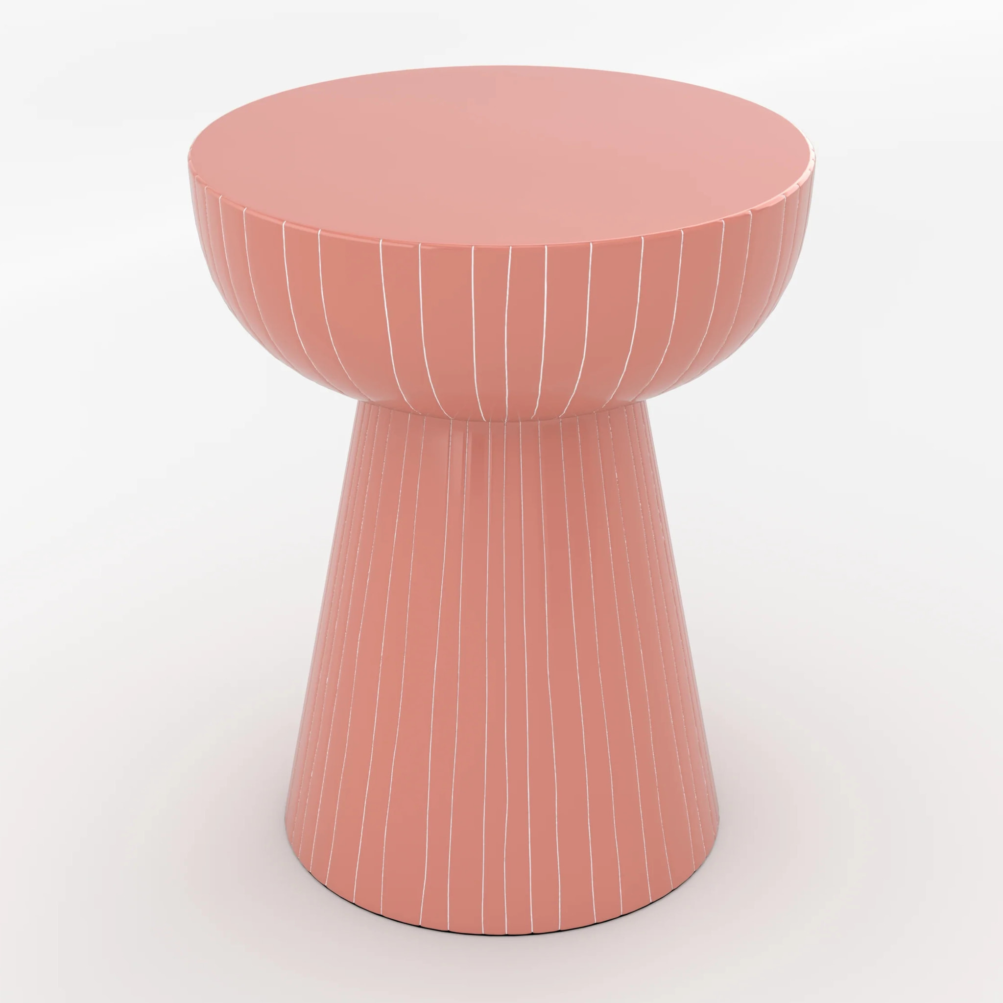 Table d'appoint ronde en métal rose D34.5 cm - Sidonie