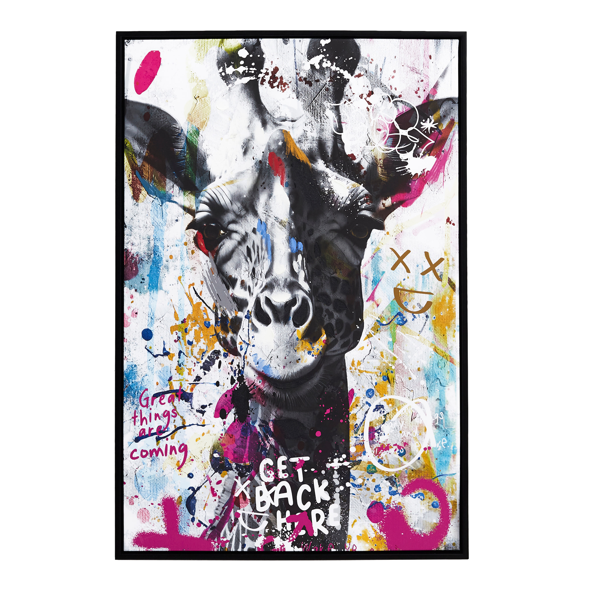 Tableau Girafe Colore 60x90cm
