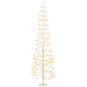 J-Line décoration Arbre - blanc chaud - acier - blanc - large - LED