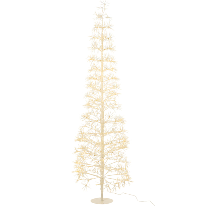 J-Line décoration Arbre - blanc chaud - acier - blanc - large - LED