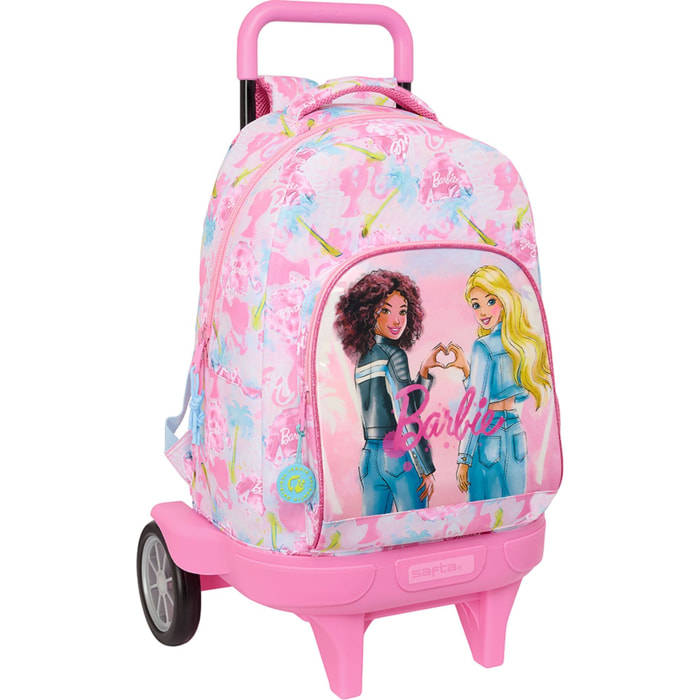 Mochila gde. c/ruedas compact evol. ext. barbie "painterly"