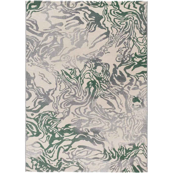 ASTRA Alfombra abstracta de pelo corto verde, varias medidas disponibles.