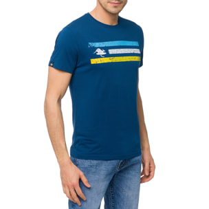T-shirt CALIFORNIA 100% cotone blu chiaro