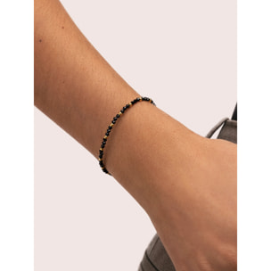 Pulsera Black Noite Acero Baño Oro