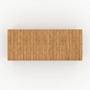Table de jardin rectangulaire en bois de teck recyclé 10 personnes - Zia