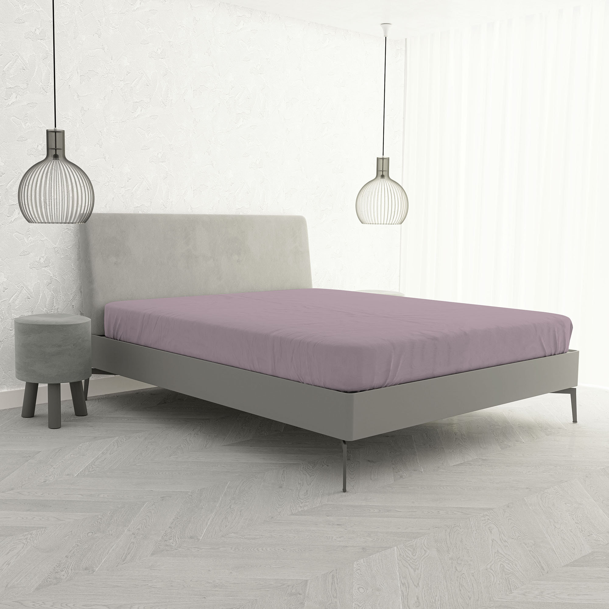 LENZUOLO SOTTO CON ANGOLI MAX COLOR, 100% COTONE MADE IN ITALY - MATRIMONIALE MAXI