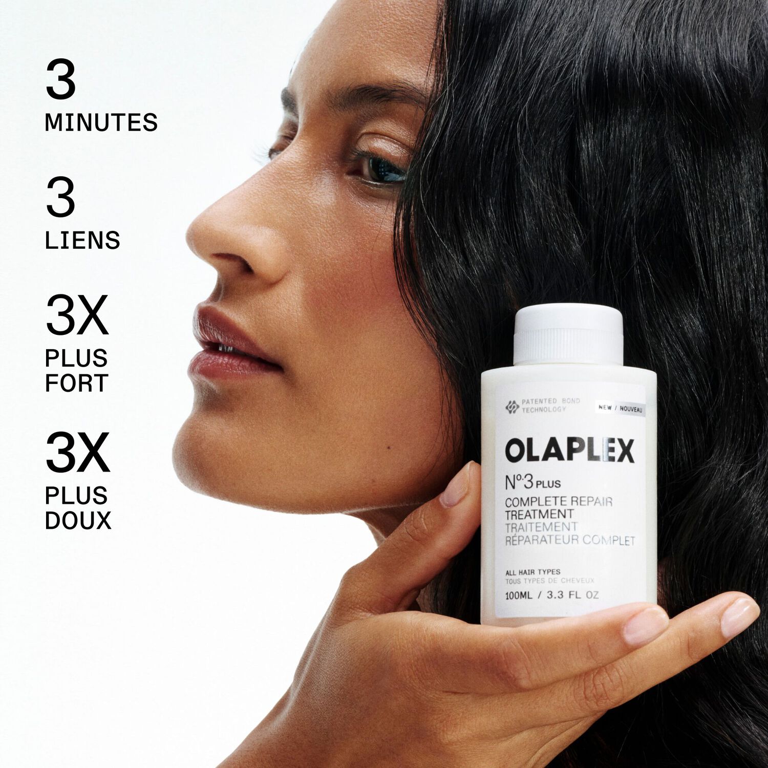 N°3 PLUS Traitement Réparateur Complet - Soin Avant-shampoing pour Cheveux Abîmés
