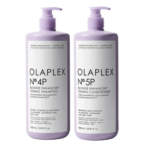 OLAPLEX Kit Blonde Enhancer Toning Shampoo N°4P 1000ml + Conditioner N°5P 1000ml