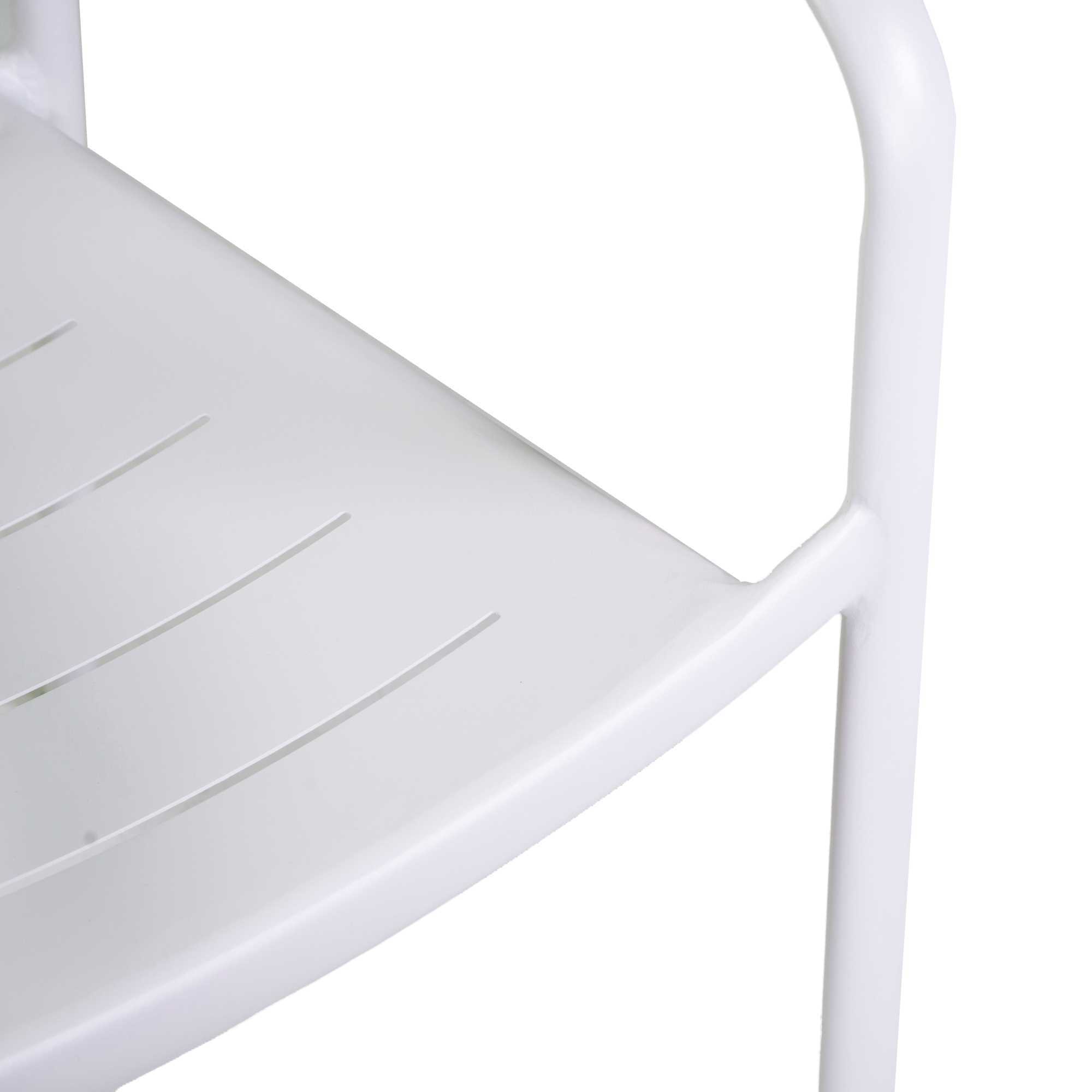 Poltrona Vacchetti Delta in alluminio bianco cm55,5x59,5h85