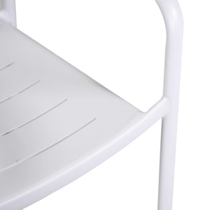 Poltrona Vacchetti Delta in alluminio bianco cm55,5x59,5h85