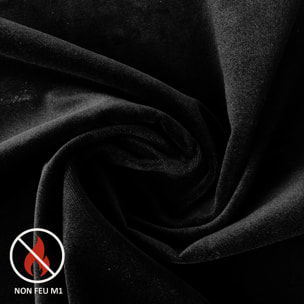 Rideau Ignifugé  M1 en velours premium - Noir