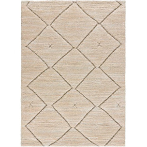ENYA Alfombra con texturas y diseño escandinavo en tonos beige, varias medidas disponibles