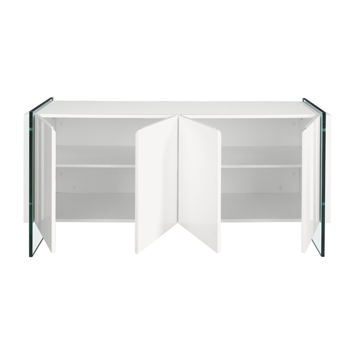 Aparador de Angel Cerda de DM y cristal 170x43x77cm