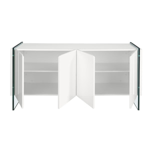 Aparador de Angel Cerda de DM y cristal 170x43x77cm