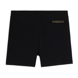 Leggings corti in jersey con logo scintillante