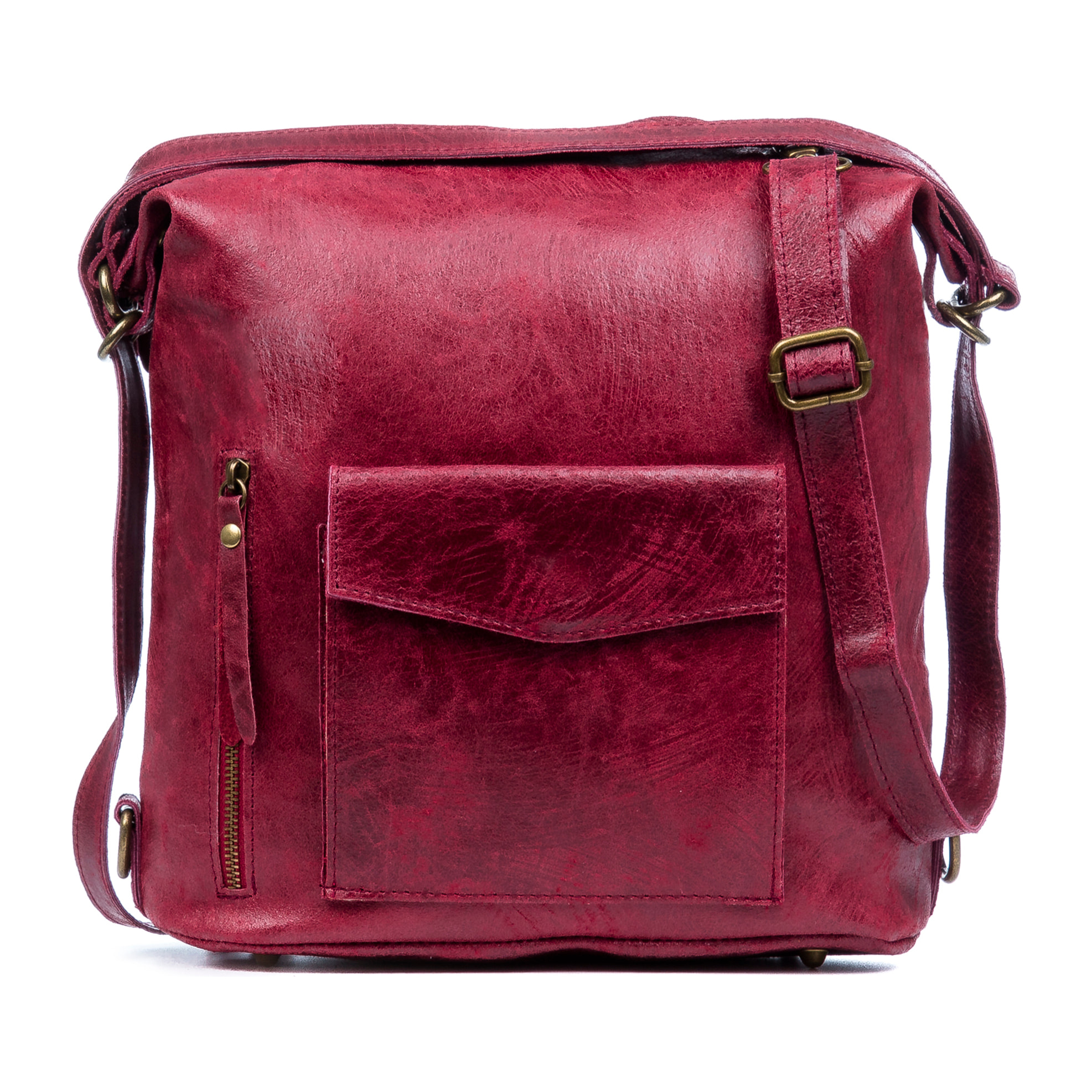 FIRENZE ARTEGIANI Borsa a Spalla da Donna Irene. Vera Pelle Scamosciata Stone Washed Made in Italy 31x13x32 Cm. Colore: marrone