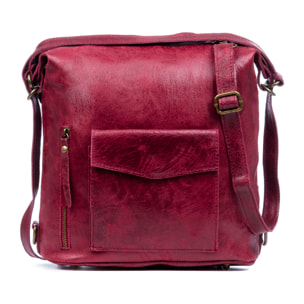 FIRENZE ARTEGIANI Borsa a Spalla da Donna Irene. Vera Pelle Scamosciata Stone Washed Made in Italy 31x13x32 Cm. Colore: marrone