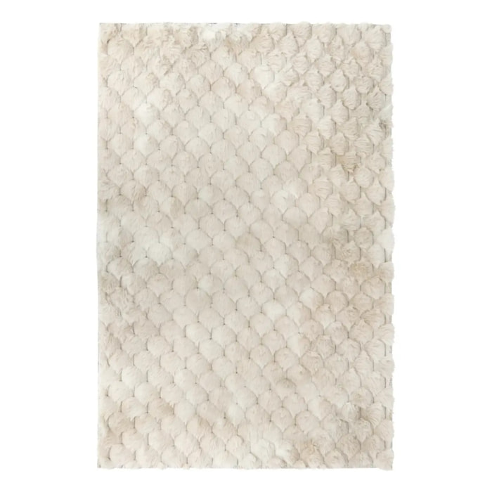 Tapis effet laine Adriel beige 90x60cm