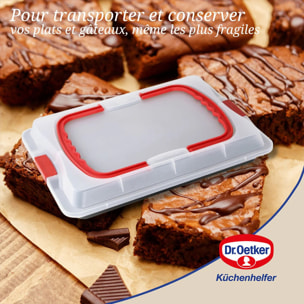 Plaque de cuisson avec couvercle 42 x 29 cm Dr. Oetker Bake and Go