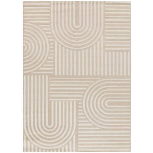 ZEN Alfombra de estilo escandinavo con relieve en color blanco, varias medidas disponibles.