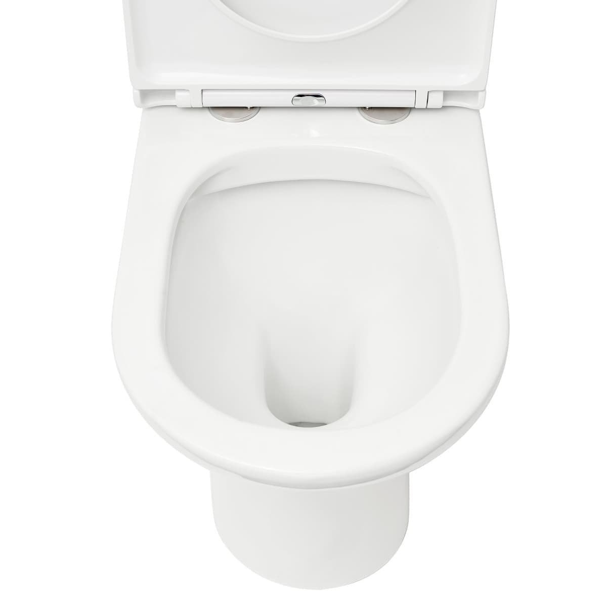 Brevis cuvette WC à poser adaptée PMR sans bride en céramique (réservoir non fourni), blanc (SATBRE033RREXVPB)