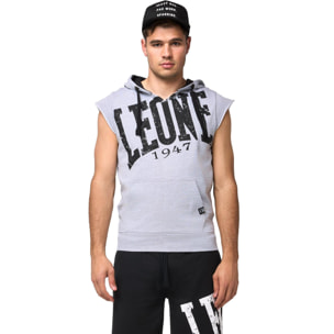 Felpa da uomo pull on con cappuccio senza maniche non felpata Leone Boxe