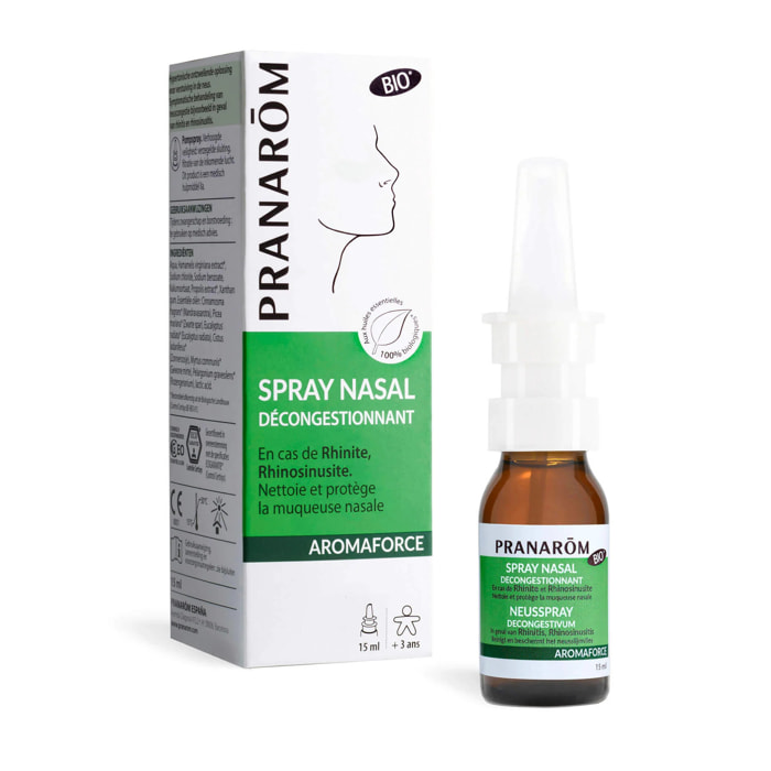 Pranarom - Spray nasal DM - Décongestionnant - Bio - 15 ml