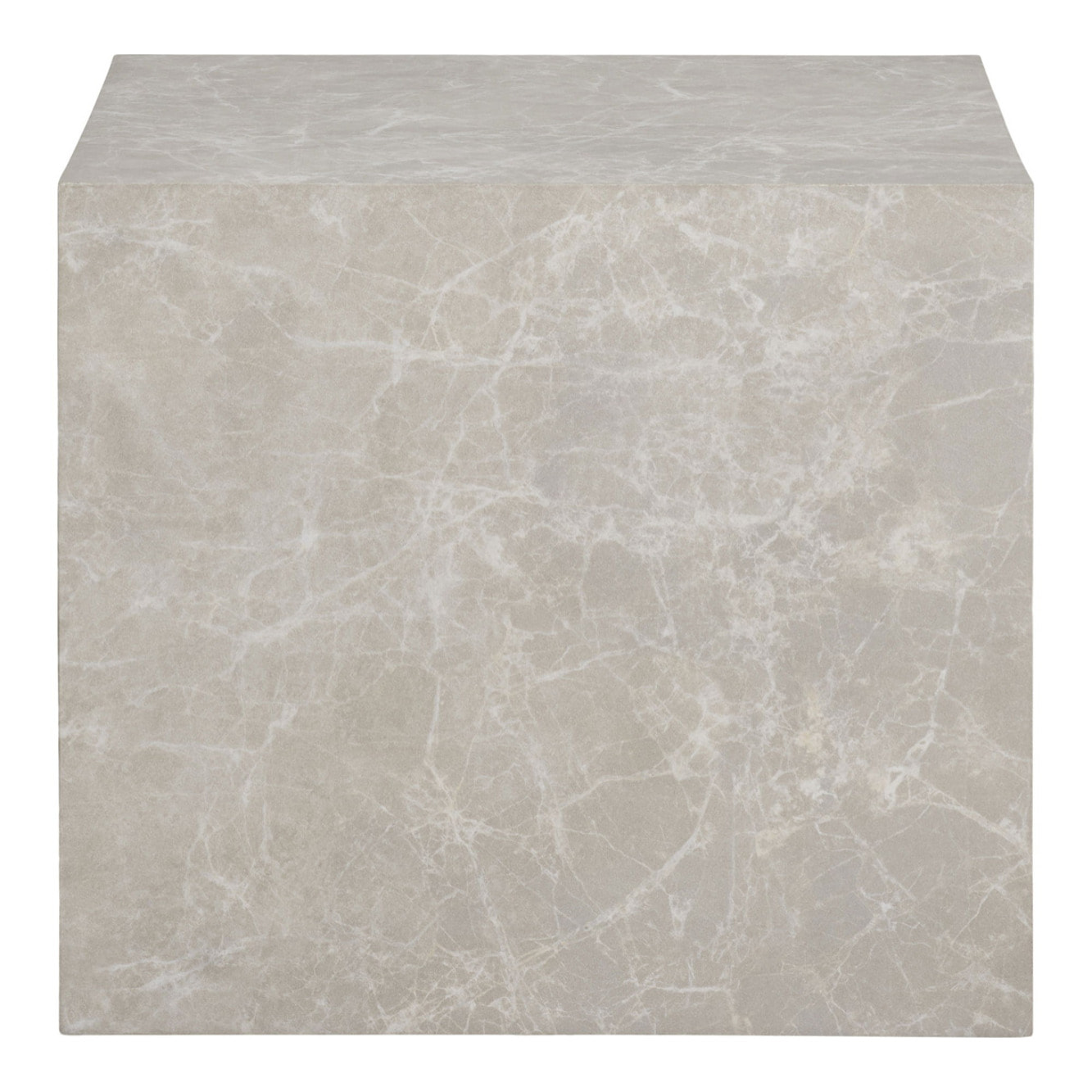 Tavolini da Caffè Prague Effetto Marmo Beige — Set di 2, Ø40×36 e Ø50×40 cm
