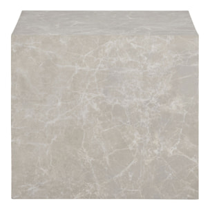 Tavolini da Caffè Prague Effetto Marmo Beige — Set di 2, Ø40×36 e Ø50×40 cm