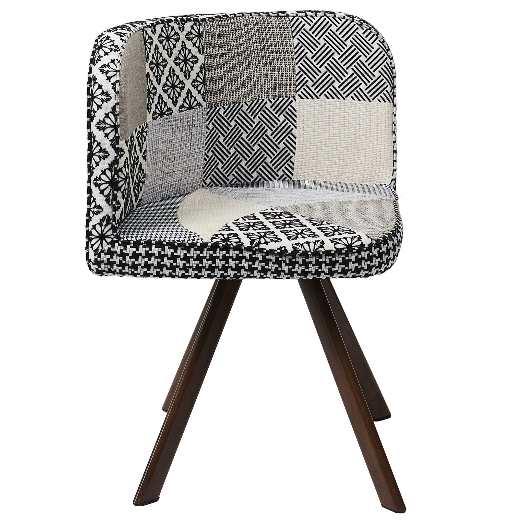 Lot De 4 Chaises Patchwork Et Table Gris