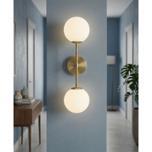 LAMPADA DA MURO GLAMY DOPPIA CM 15x21x55