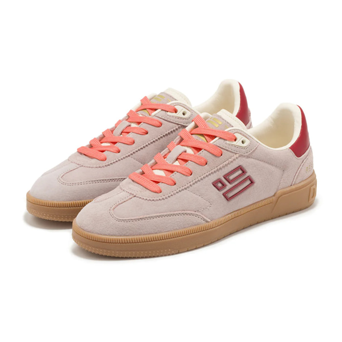 Zapatillas Deportivas de Mujer de Piel Con Forro Técnico Rebel Basic Flag Rosa