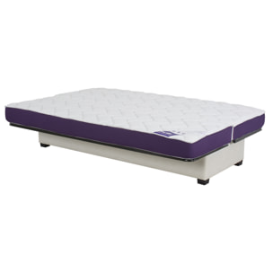 Banquette CC LOS ANGELES 130x190, matelas Dunlopillo, coton noir